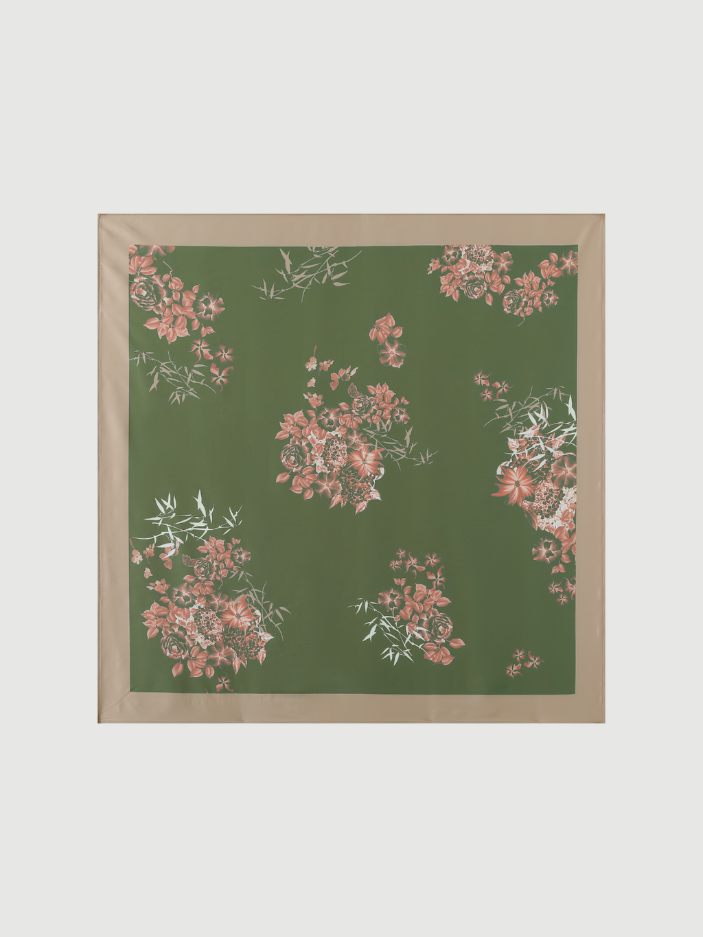Bamboo Print Short Kimono Robe – Olive