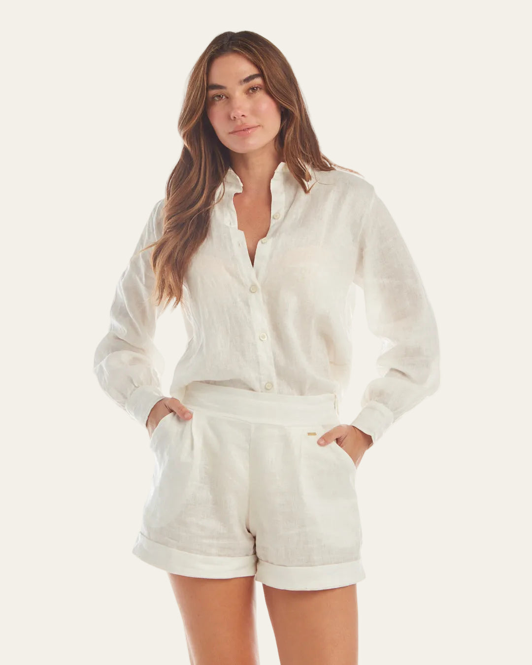 Tailored Linen Shorts