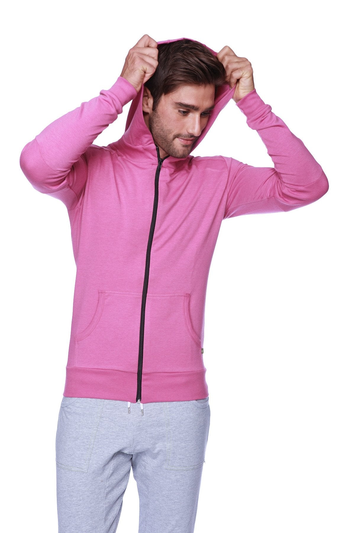 Form-Fit Crossover Zip Yoga Hoodie – Berry