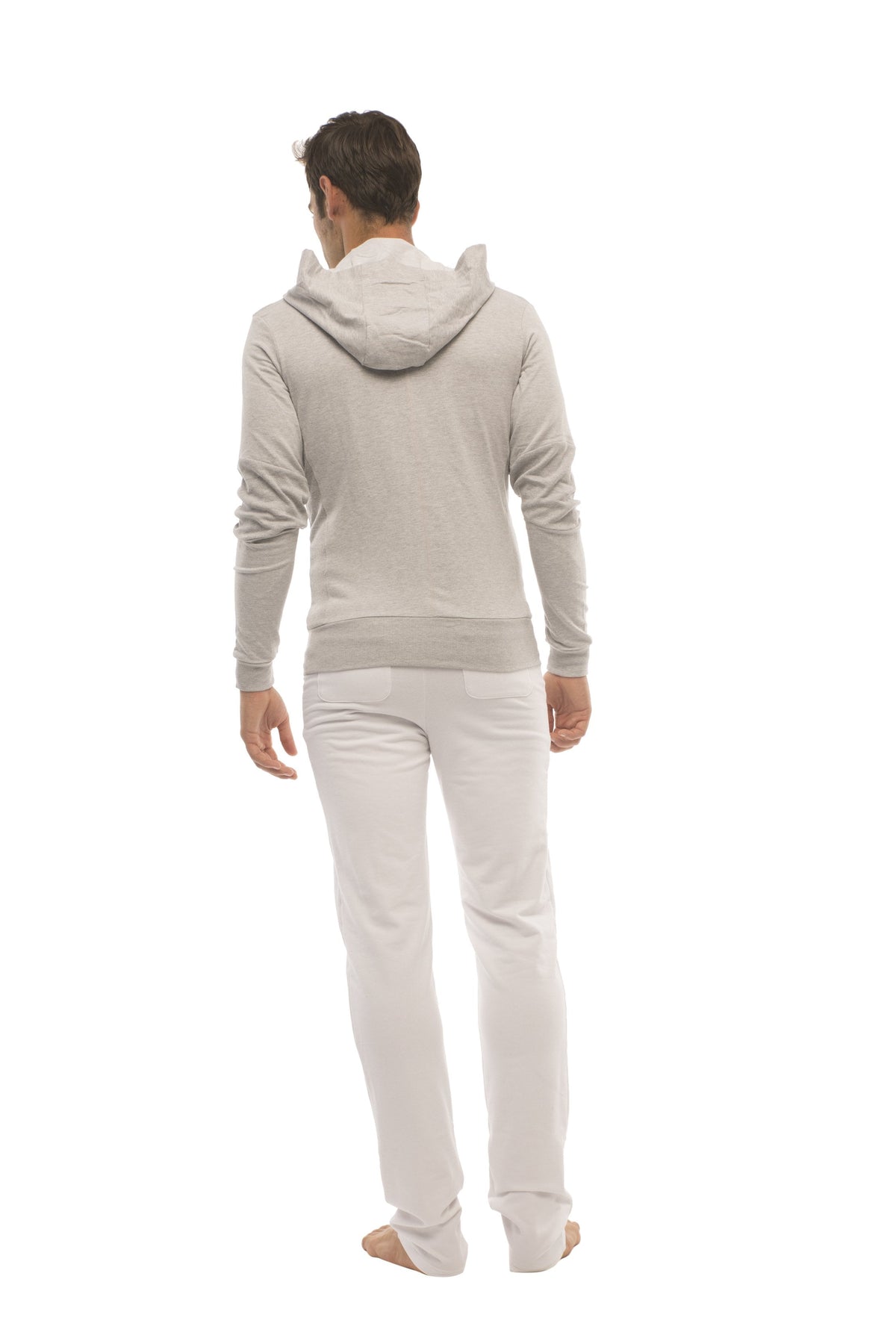 Form-Fit Crossover Zip Yoga Hoodie – Heather Gray