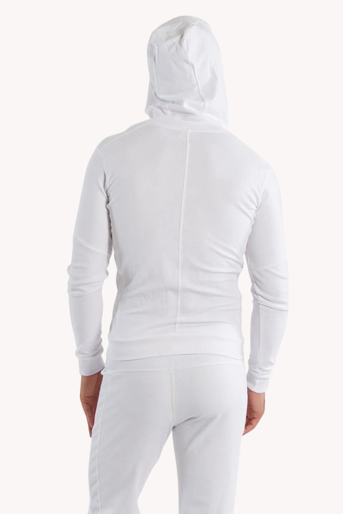 Form-Fit Crossover Zip Yoga Hoodie – White/Green