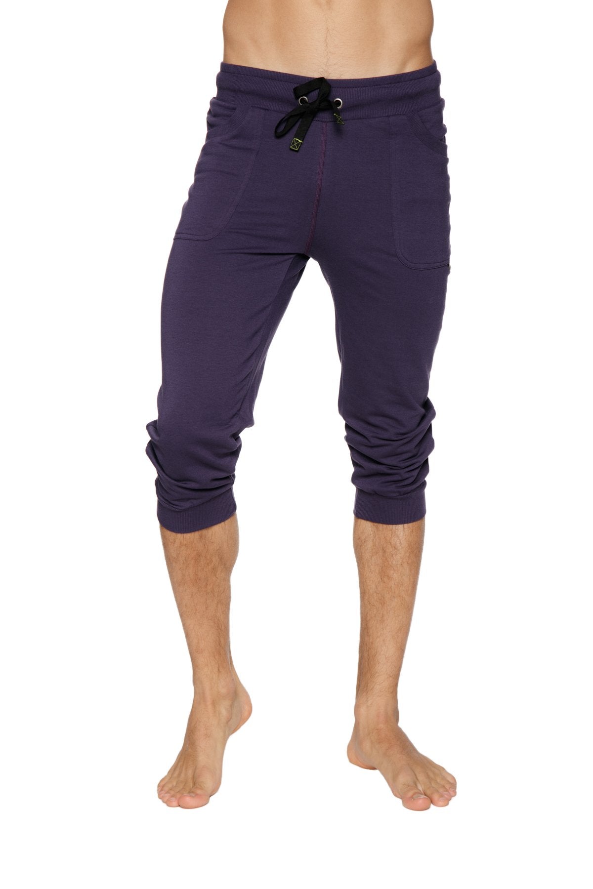 Cuffed Capri Yoga Pants – Eggplant