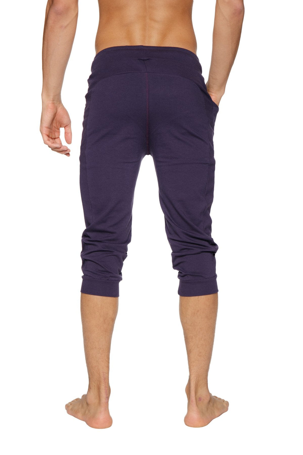 Cuffed Capri Yoga Pants – Eggplant