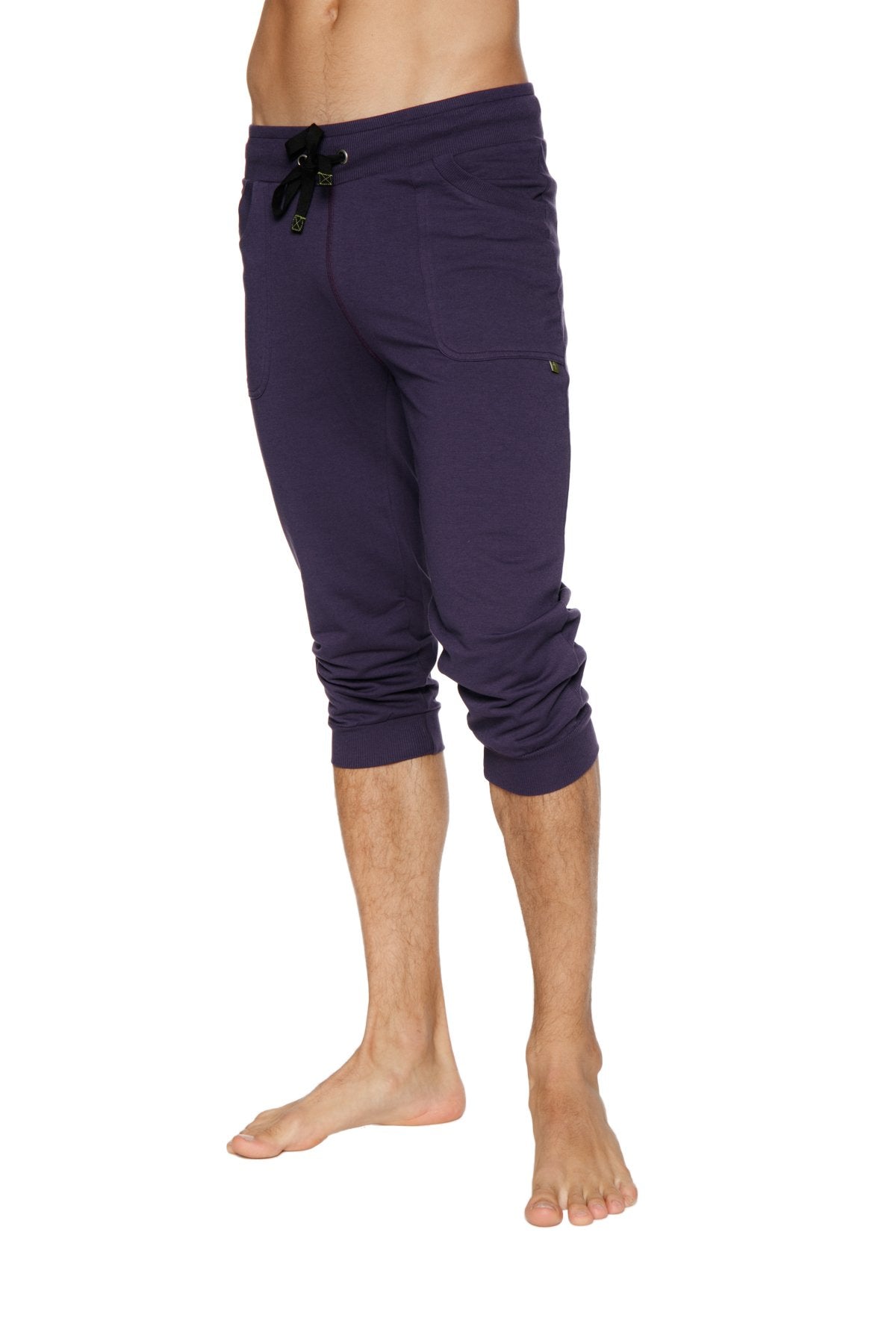 Cuffed Capri Yoga Pants – Eggplant