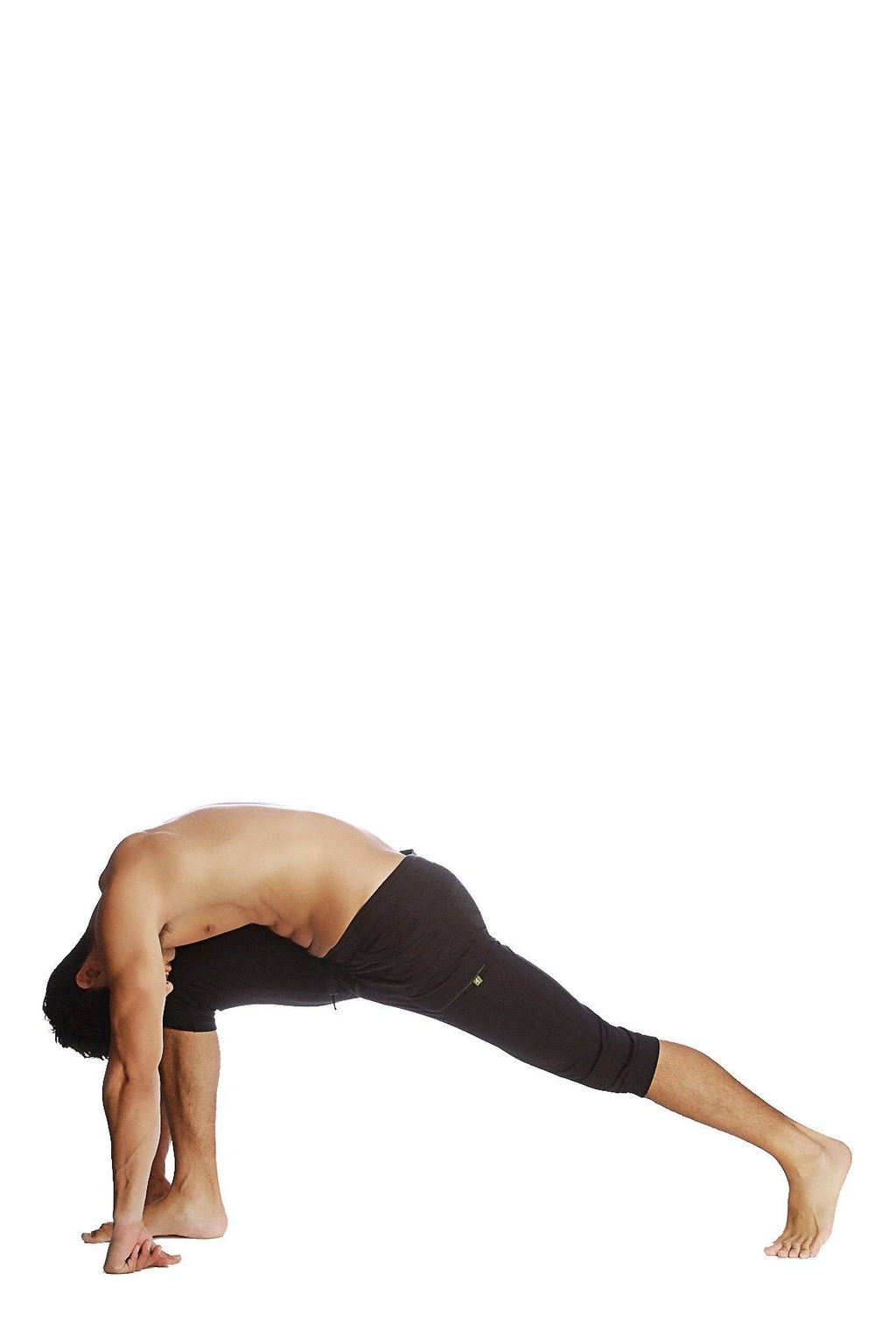 Cuffed Capri Yoga Pants – Black