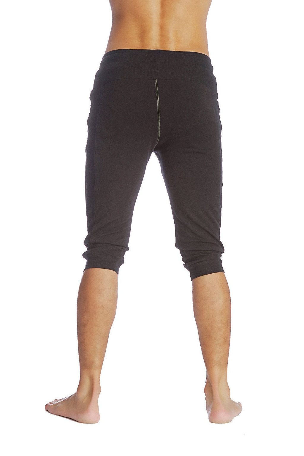Cuffed Capri Yoga Pants – Black