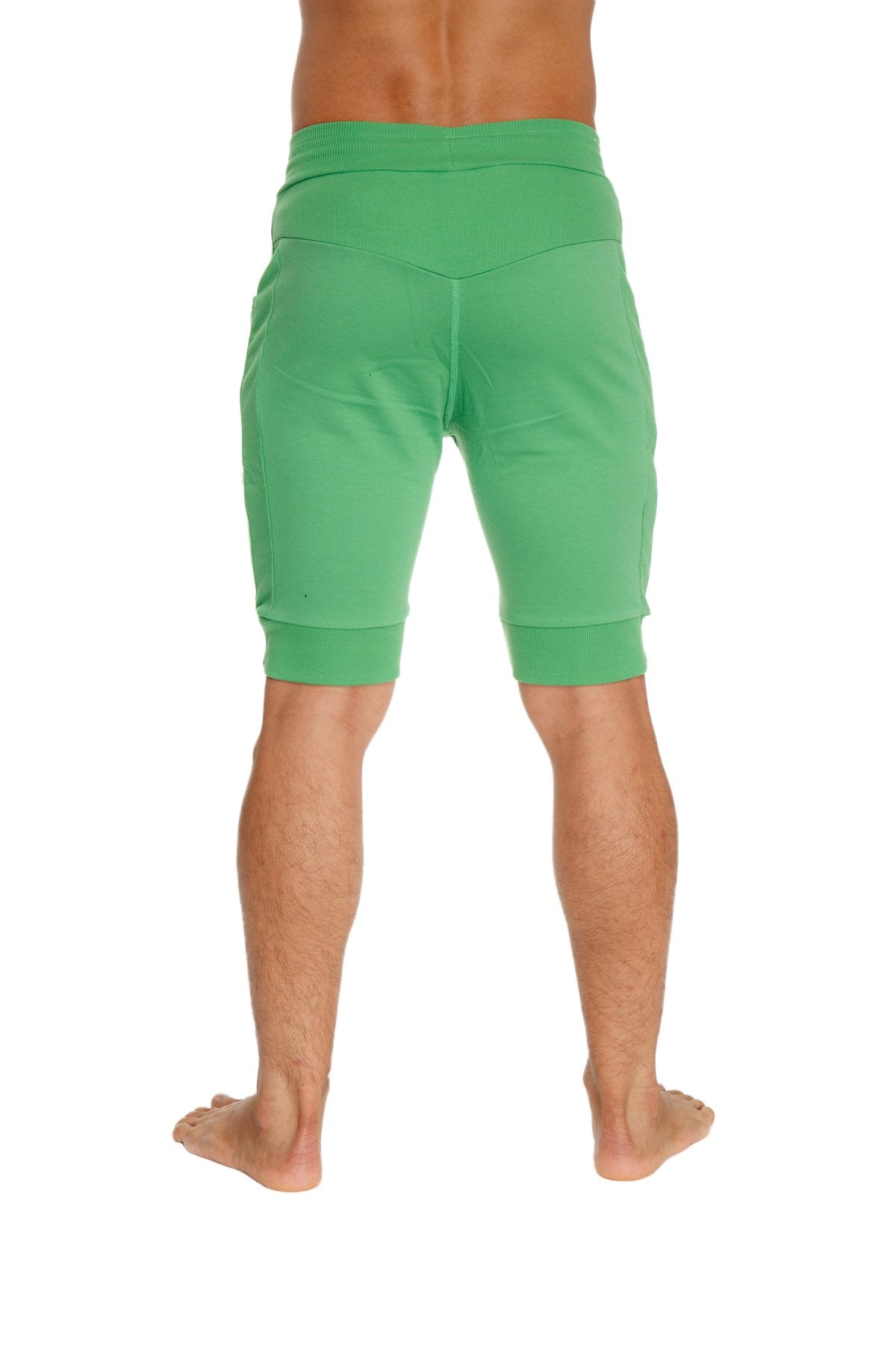 Cuffed Yoga Shorts – Bamboo Green