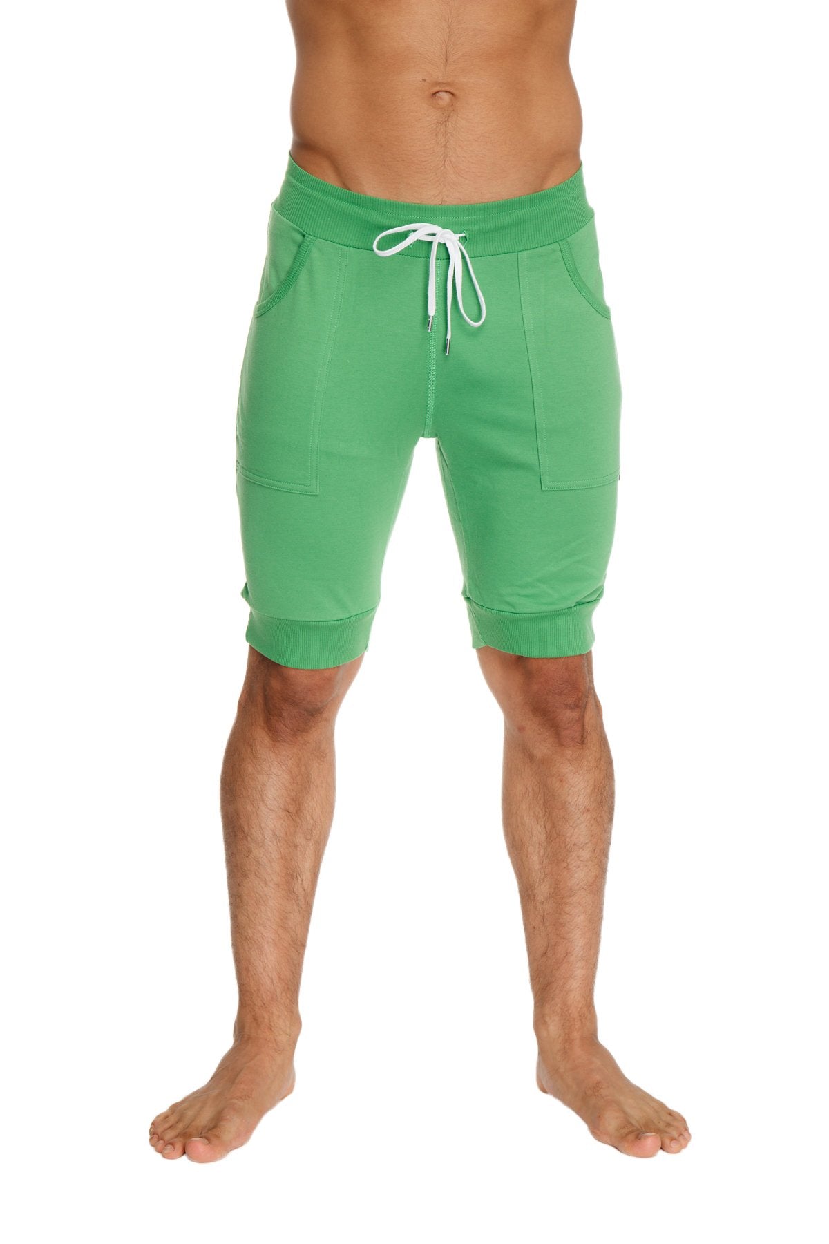 Cuffed Yoga Shorts – Bamboo Green