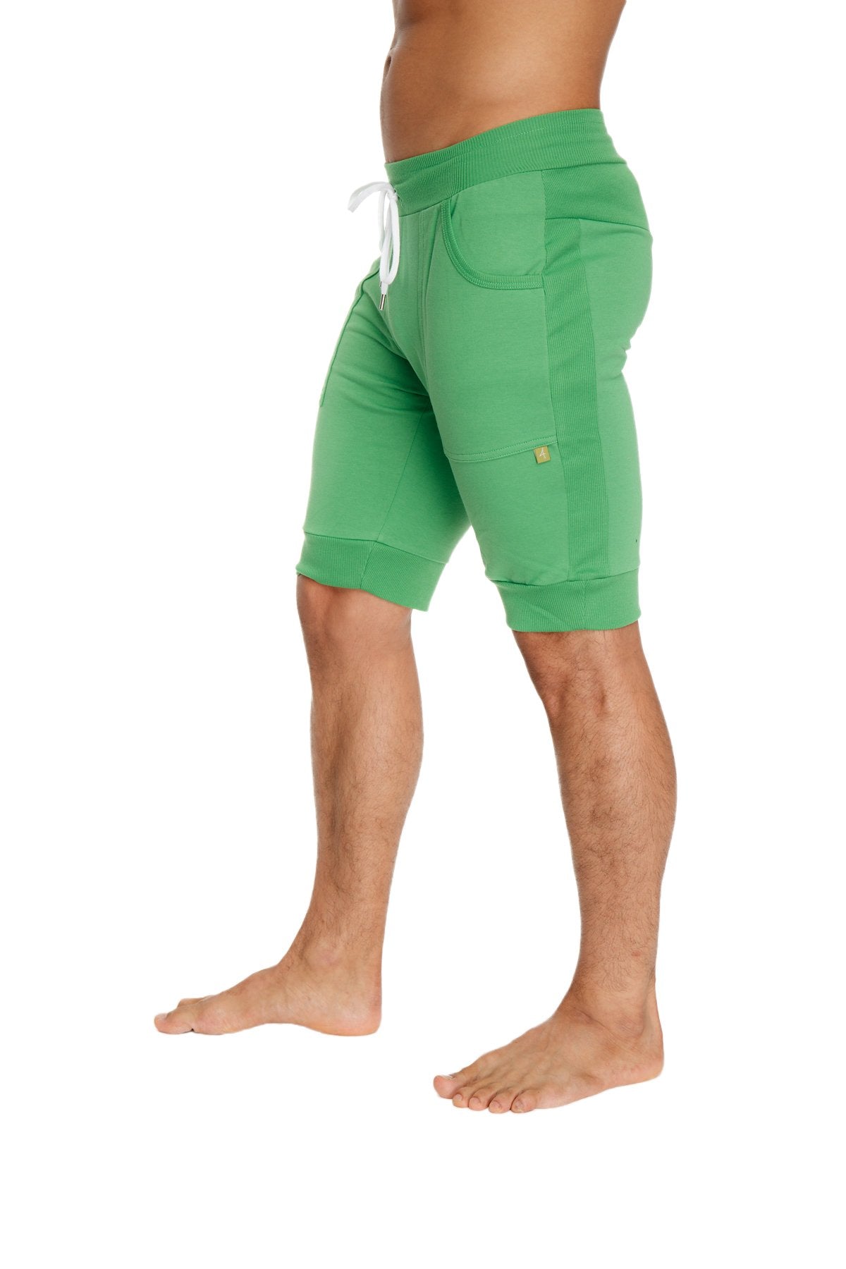Cuffed Yoga Shorts – Bamboo Green
