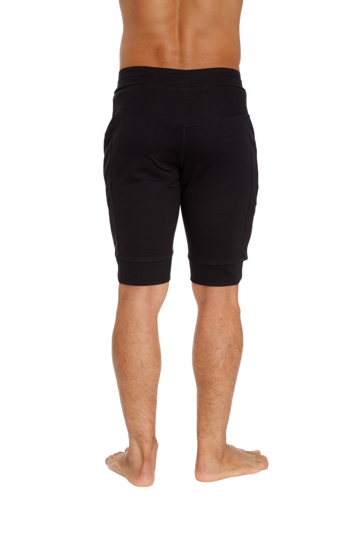 Cuffed Yoga Shorts – Black