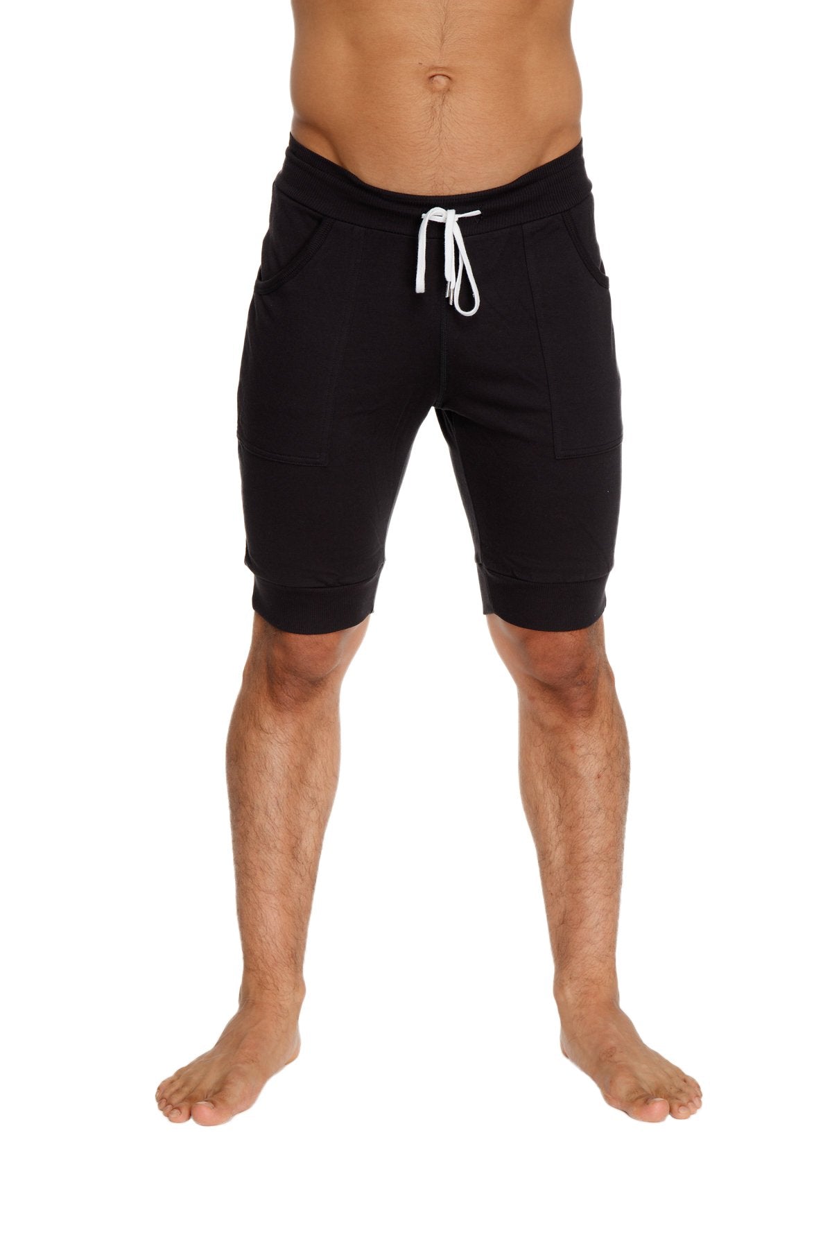 Cuffed Yoga Shorts – Black