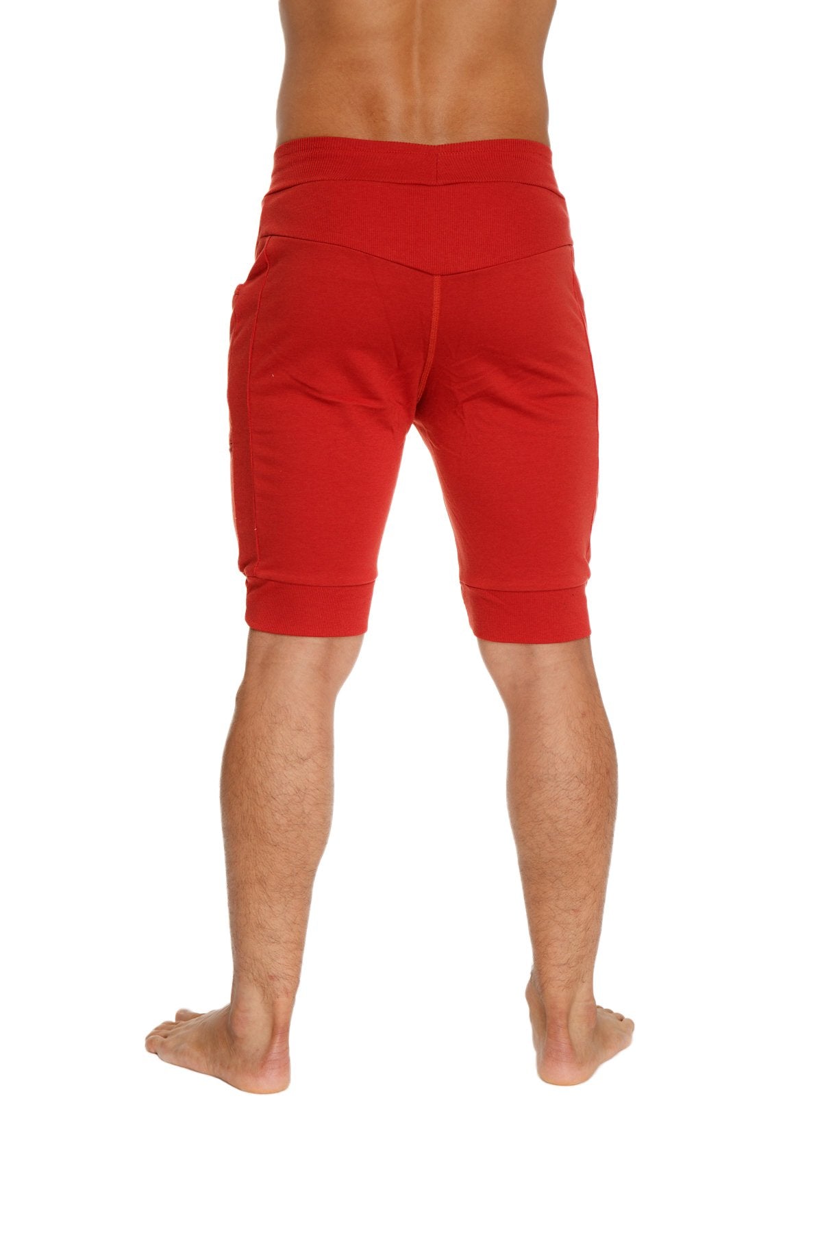 Cuffed Yoga Shorts – Cinnabar Red