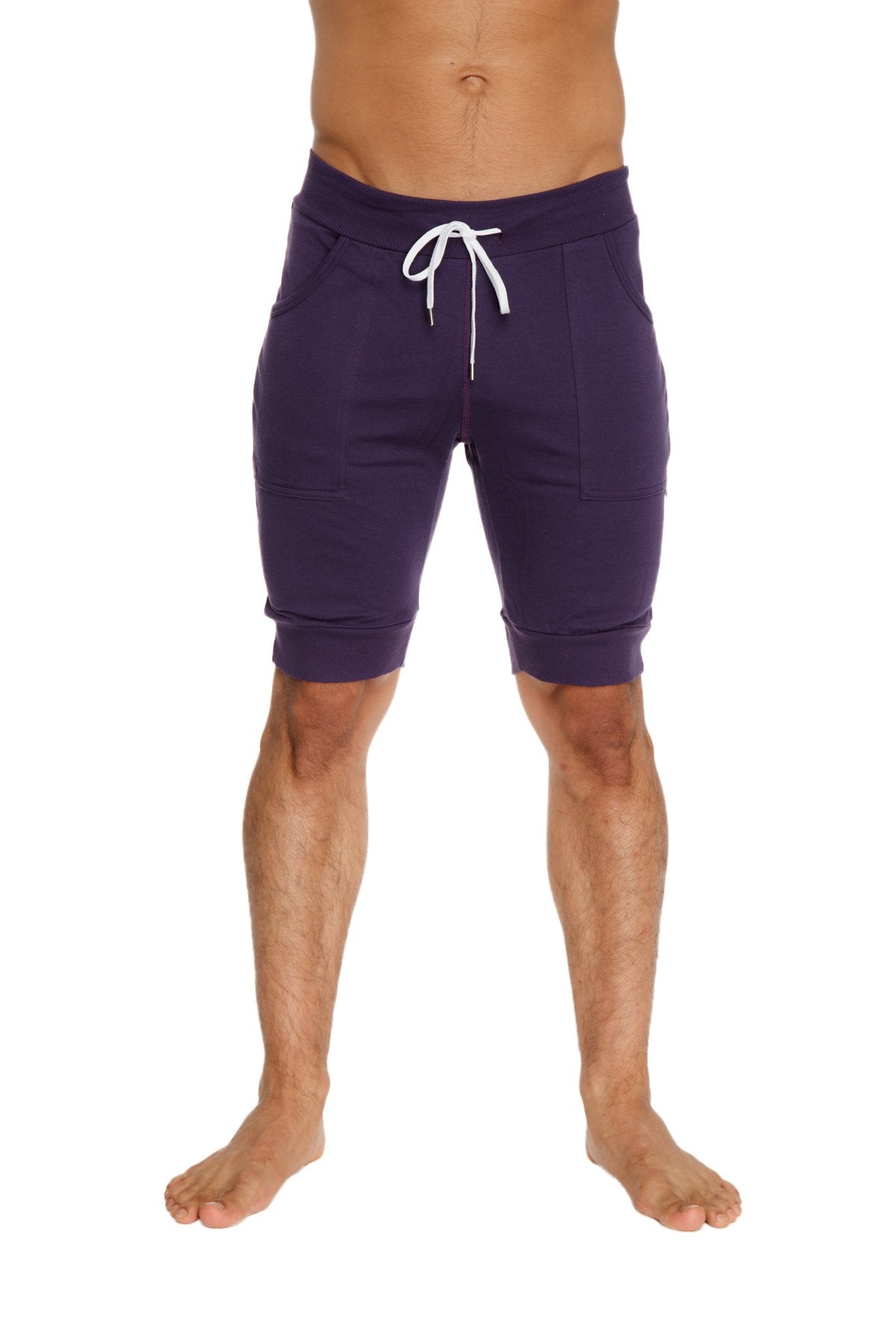 Cuffed Yoga Shorts – Eggplant