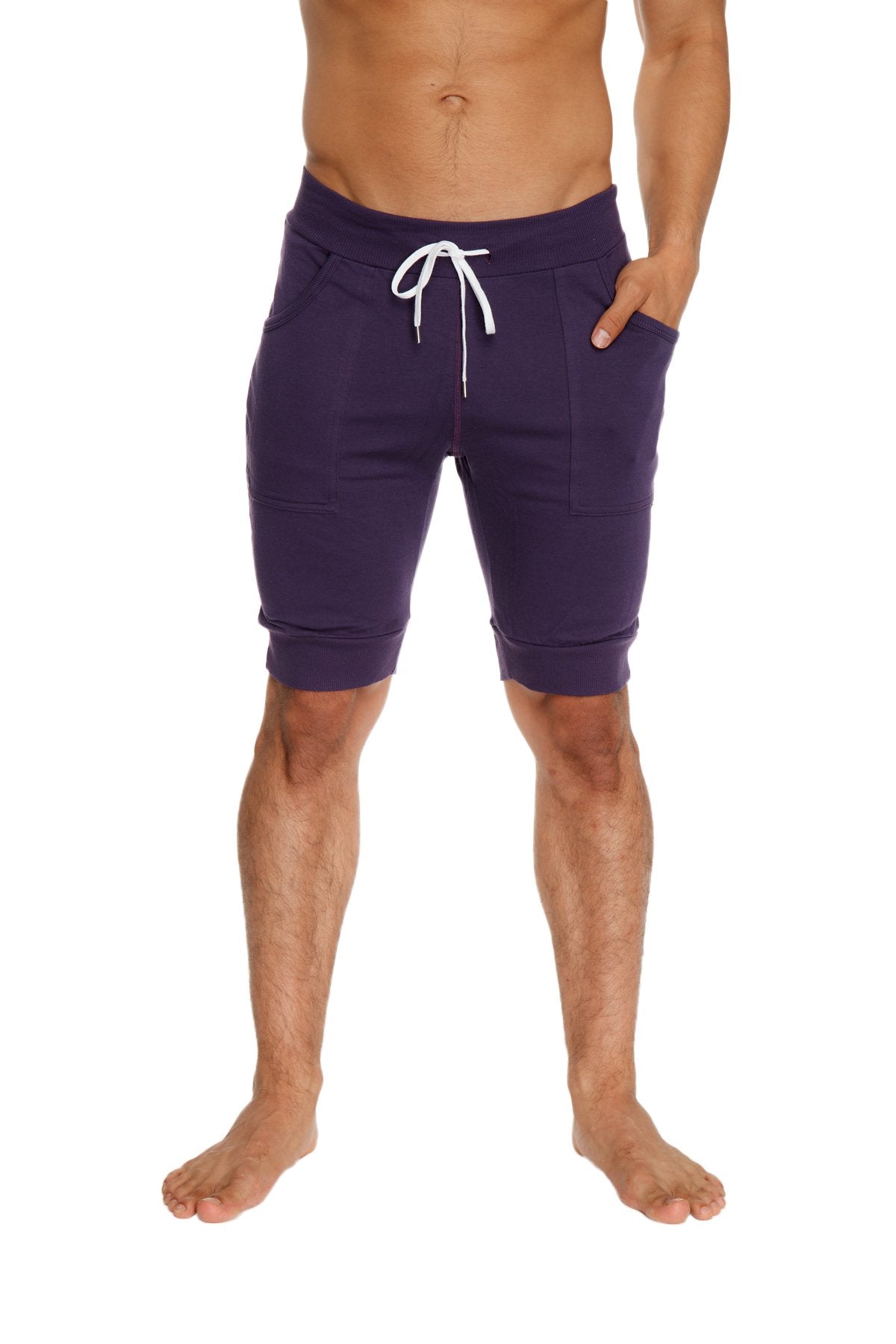 Cuffed Yoga Shorts – Eggplant