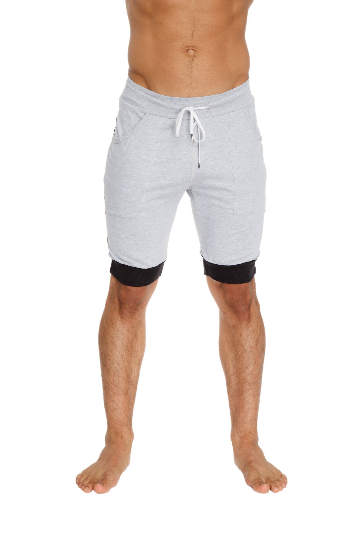Cuffed Yoga Shorts – Grey/Charcoal/Black