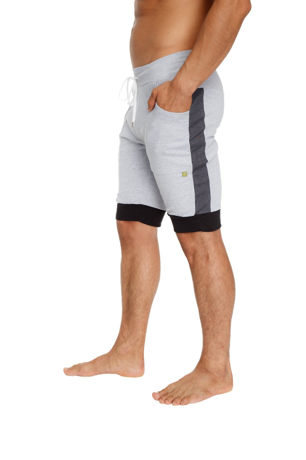 Cuffed Yoga Shorts – Grey/Charcoal/Black
