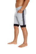 Cuffed Yoga Shorts – Grey/Charcoal/Black