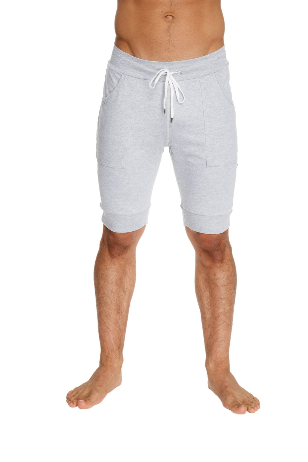 Cuffed Yoga Shorts – Heather Grey