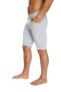 Cuffed Yoga Shorts – Heather Grey
