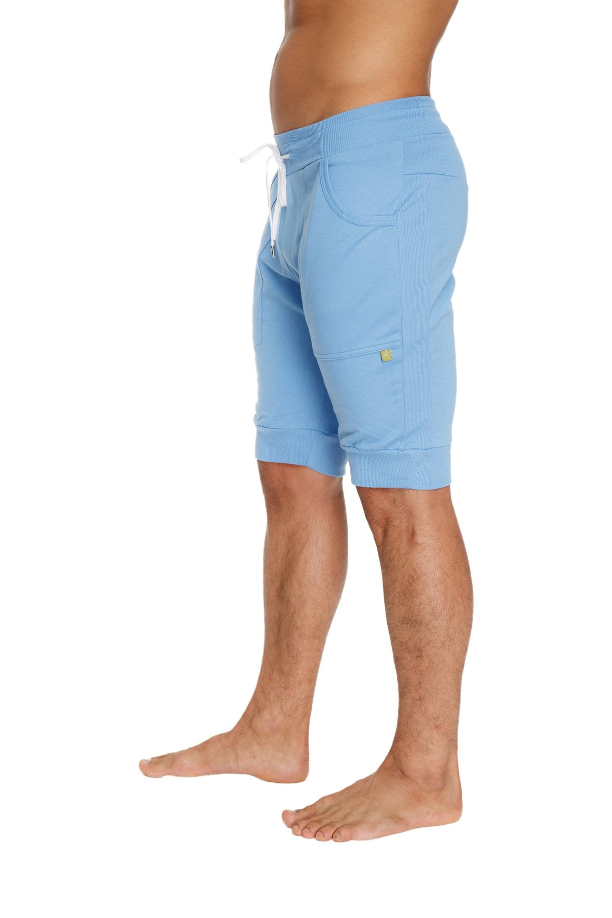 Cuffed Yoga Shorts – Ice Blue