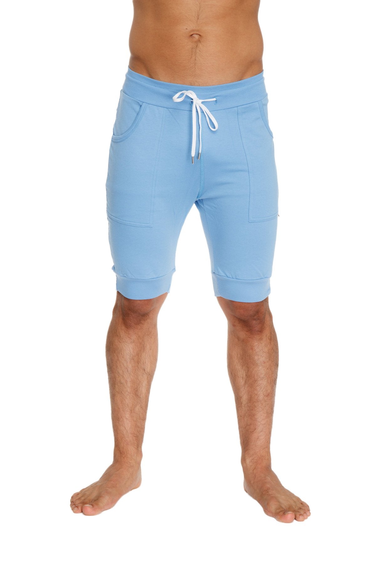 Cuffed Yoga Shorts – Ice Blue