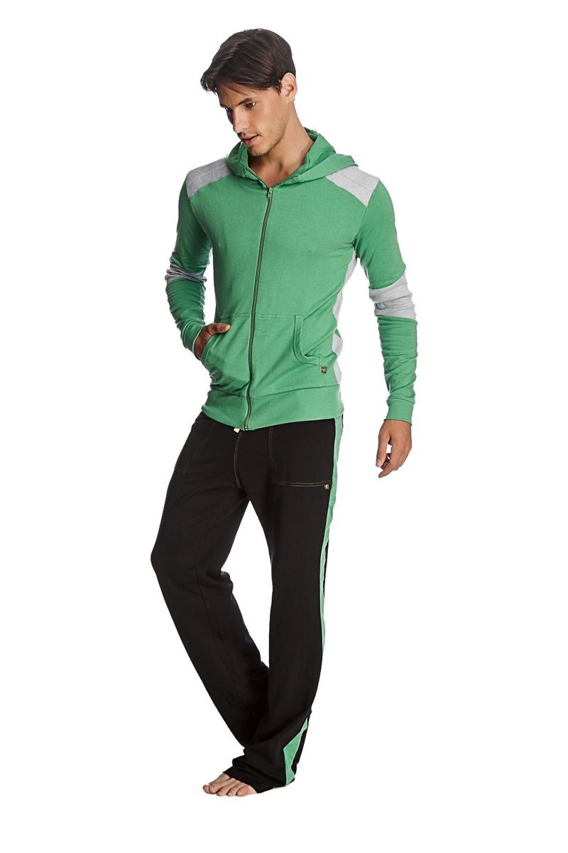 Eco-Track Yoga Sweatpants – Black/Bamboo Green