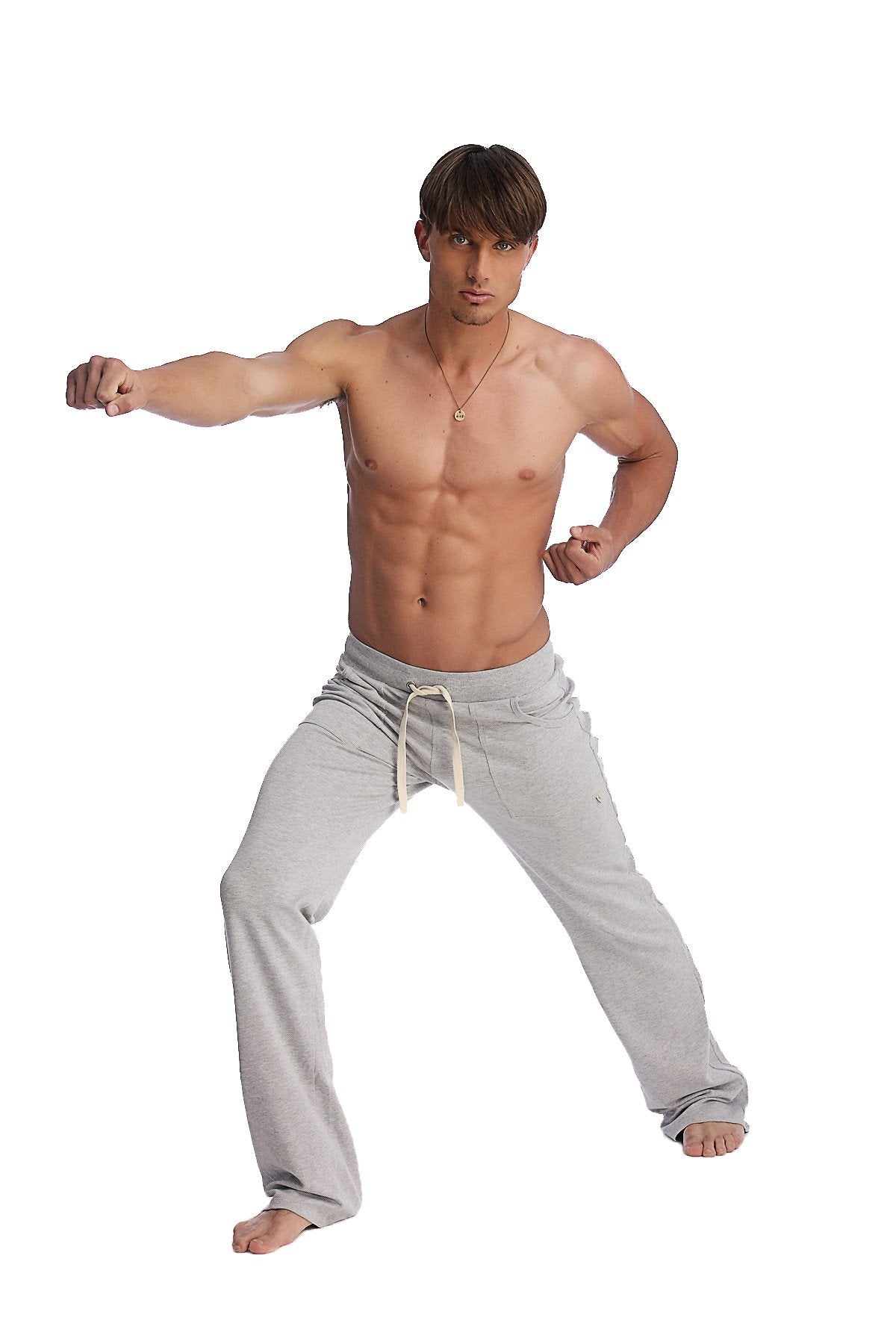 Eco-Track Yoga Sweatpants – Heather Grey