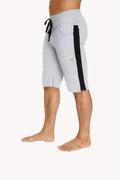 Eco-Track Yoga Shorts – Heather Grey with Black