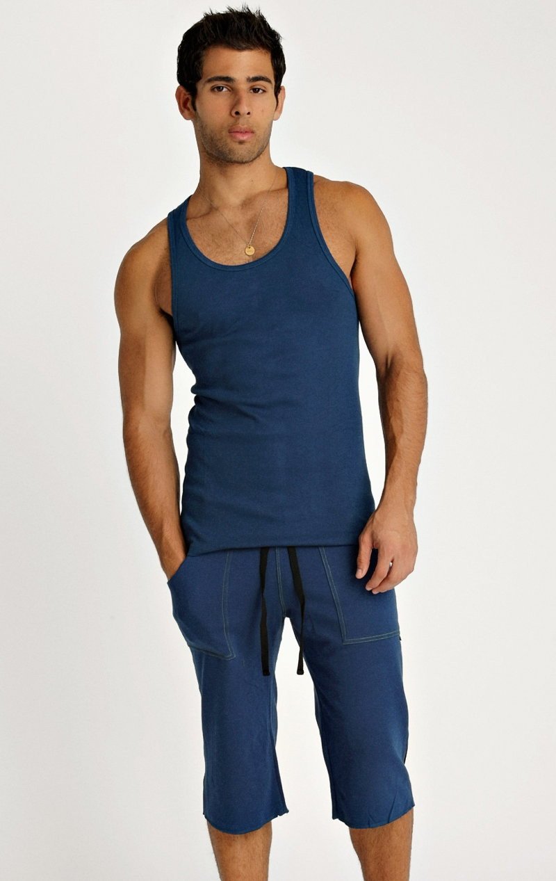 Eco-Track Yoga Shorts – Royal Blue/Black