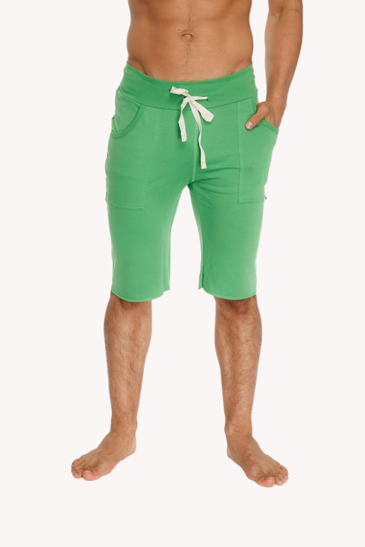 Eco-Track Yoga Shorts – Bamboo Green