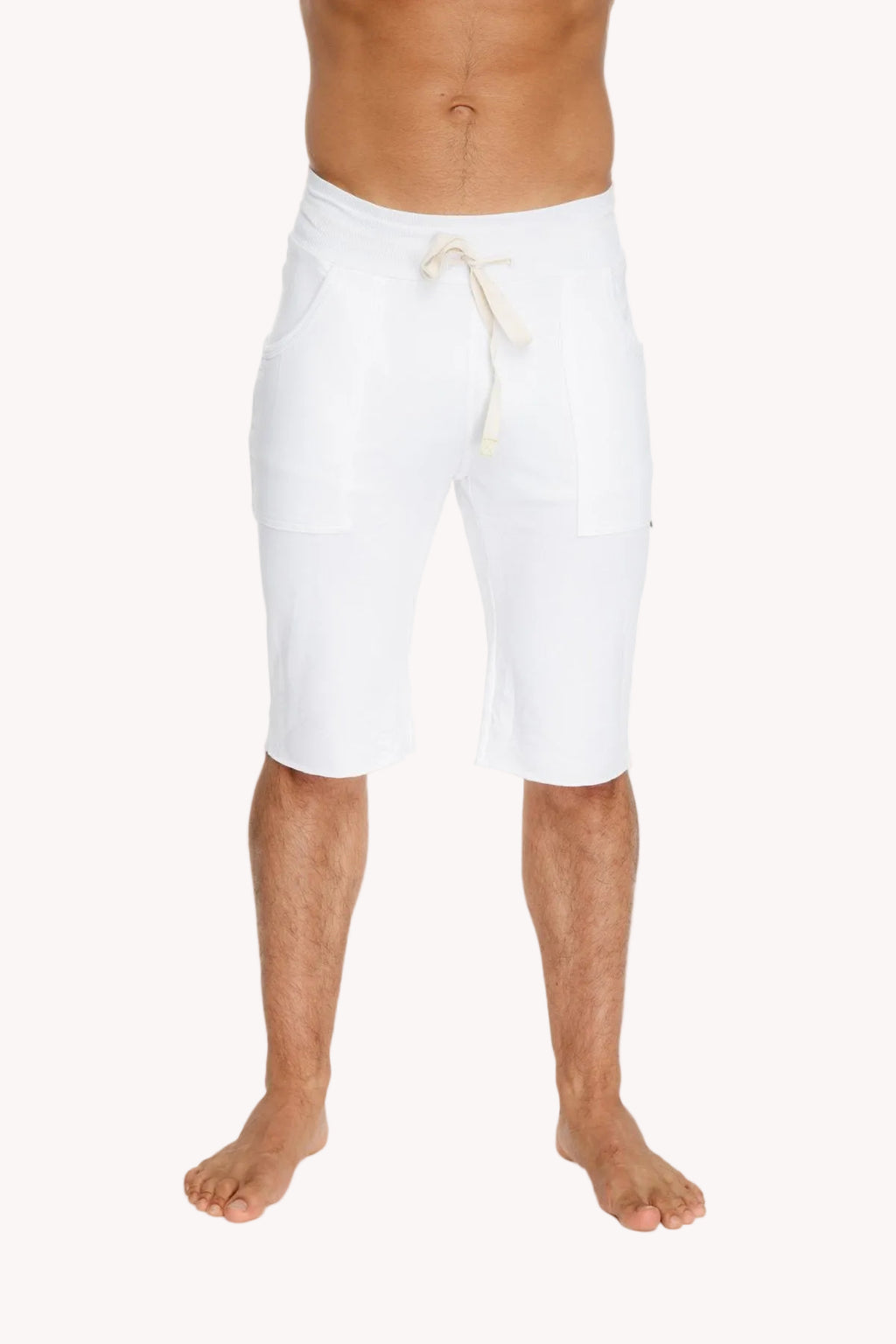 Eco-Track Yoga Shorts – White