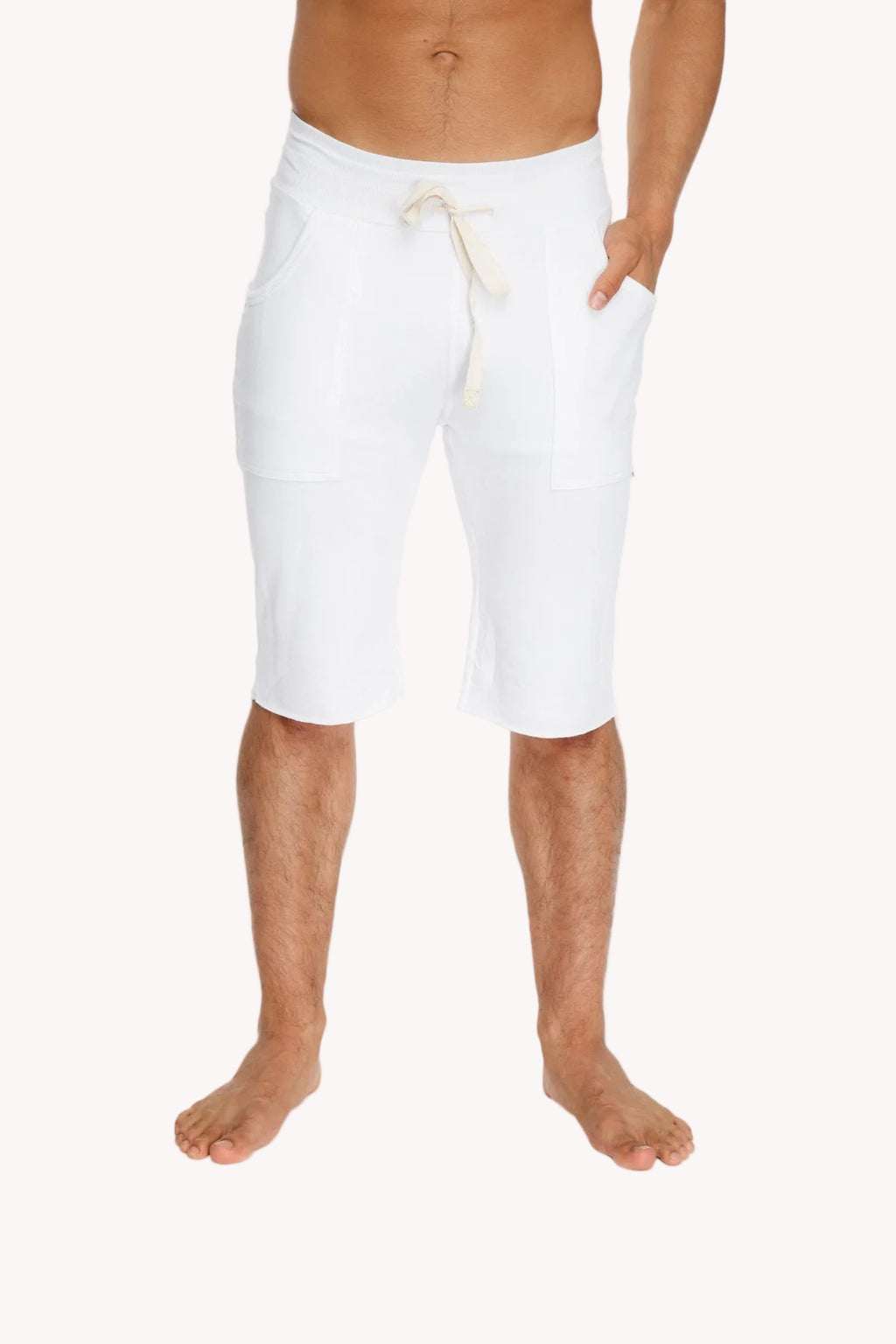 Eco-Track Yoga Shorts – White