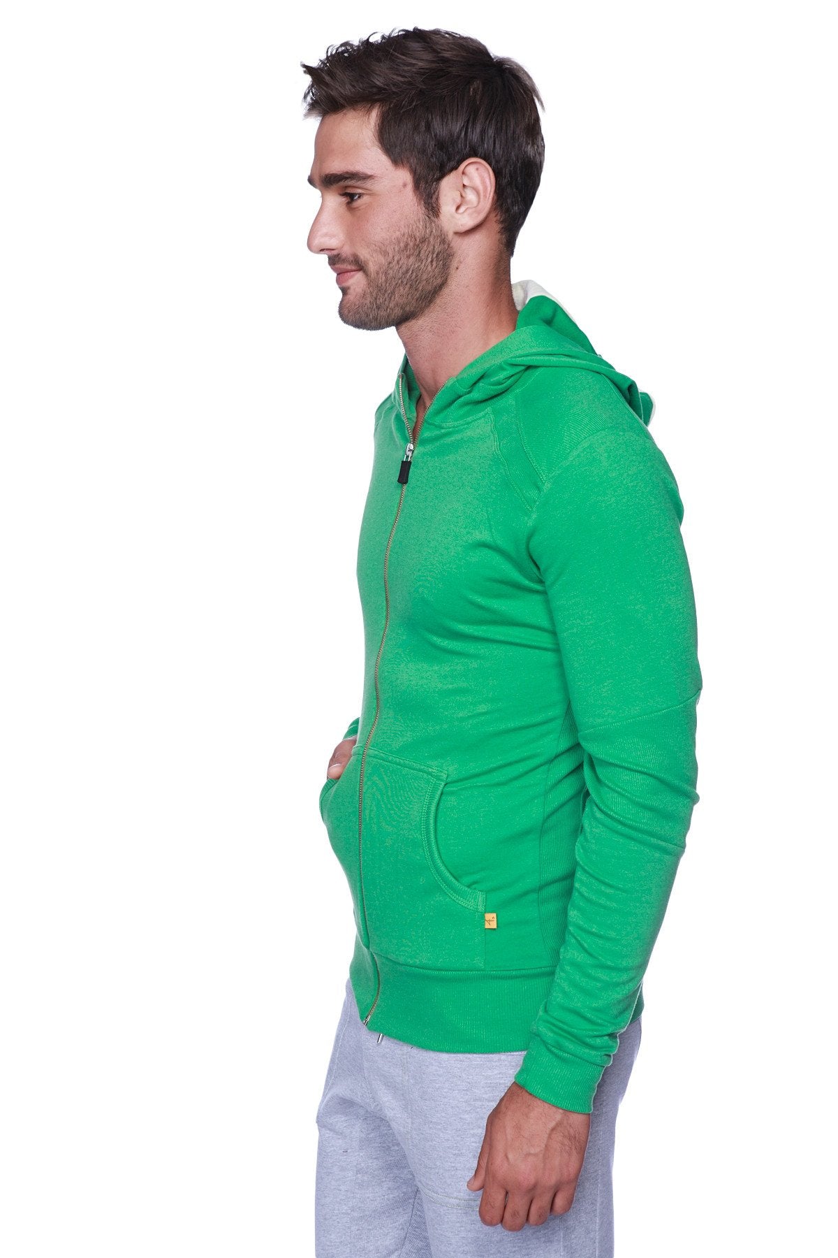 Edge Crossover Zip Yoga Hoodie – Bamboo Green