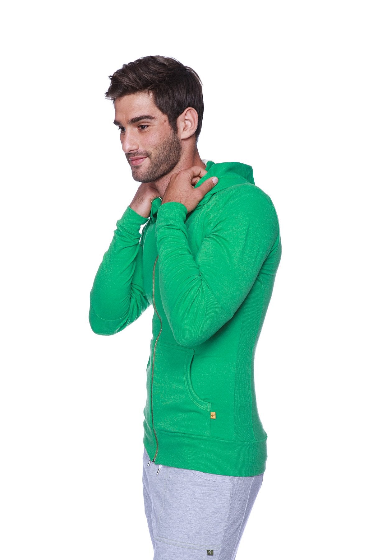 Edge Crossover Zip Yoga Hoodie – Bamboo Green