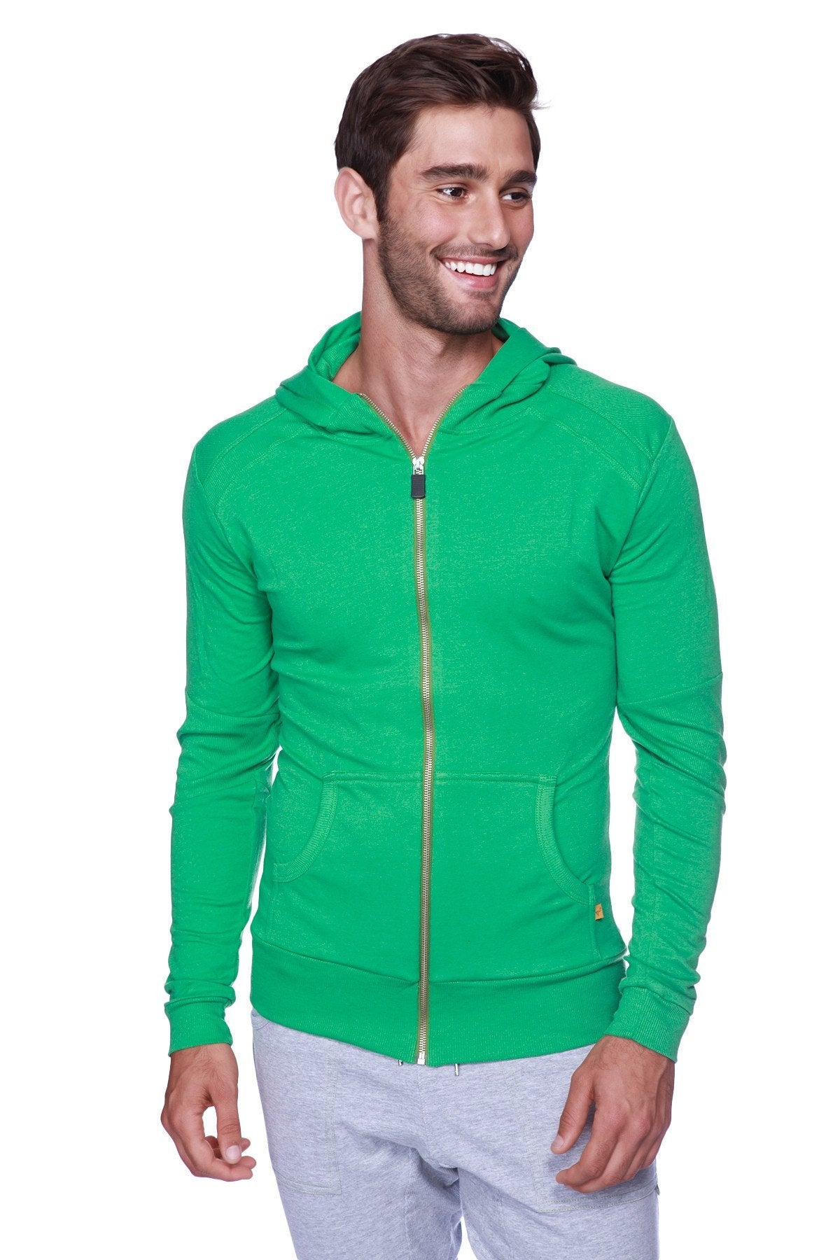 Edge Crossover Zip Yoga Hoodie – Bamboo Green