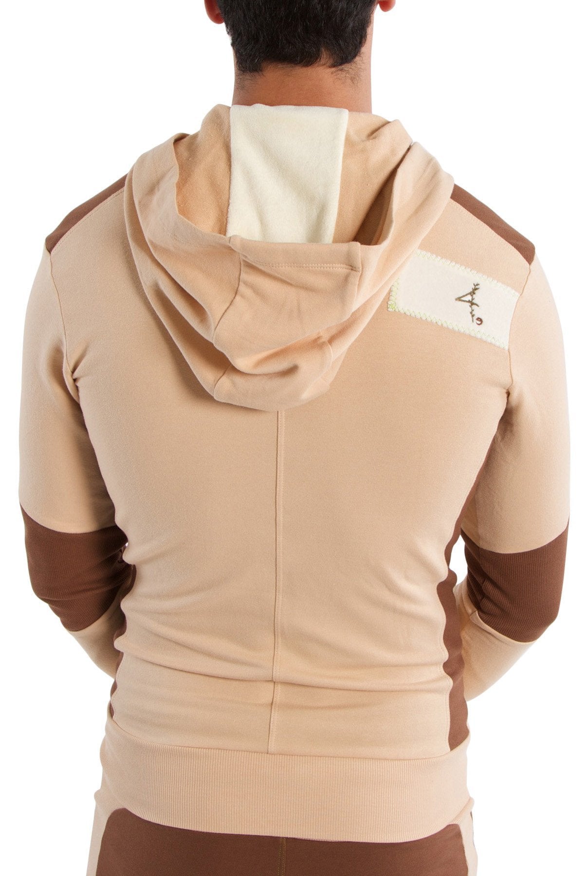 Edge Crossover Zip Yoga Hoodie – Sand/Chocolate
