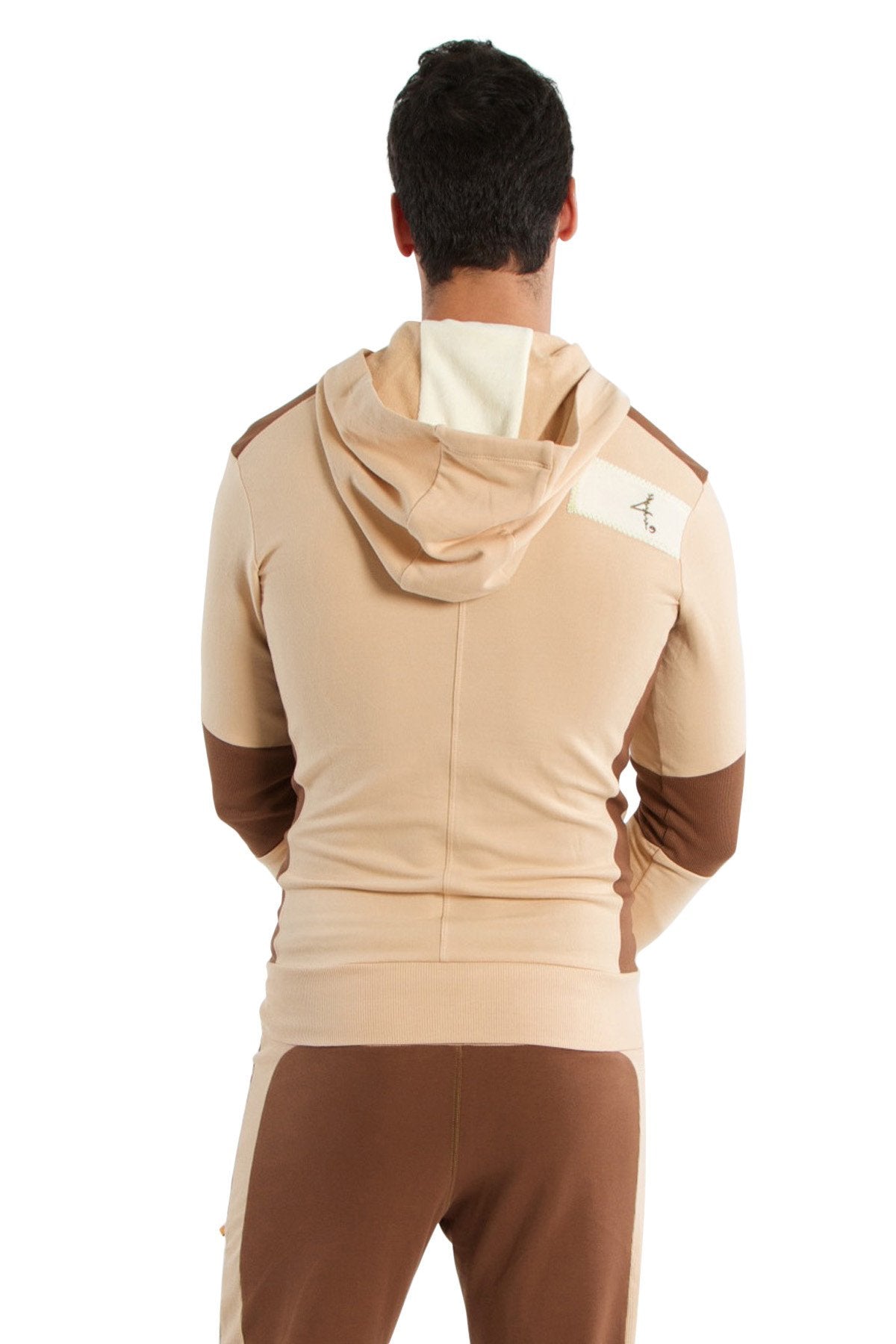 Edge Crossover Zip Yoga Hoodie – Sand/Chocolate