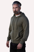 Bamboo French Terry Full-Zip Hoodie – Burnt Olive