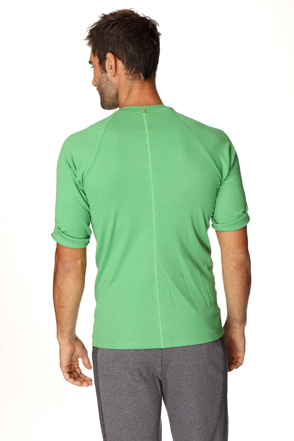 Hybrid Raglan Crew-Neck Tee – Bamboo Green