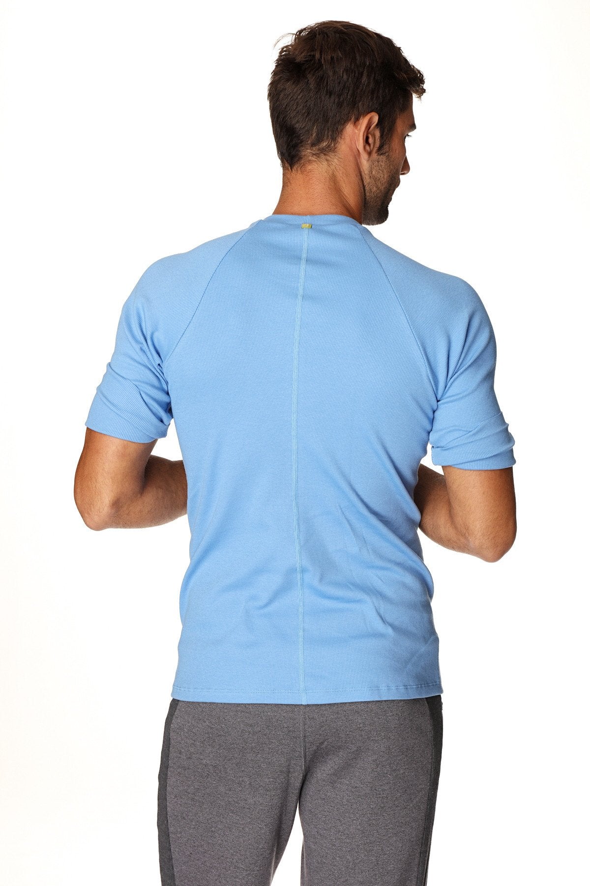 Hybrid Raglan Crew-Neck Tee – Ice Blue