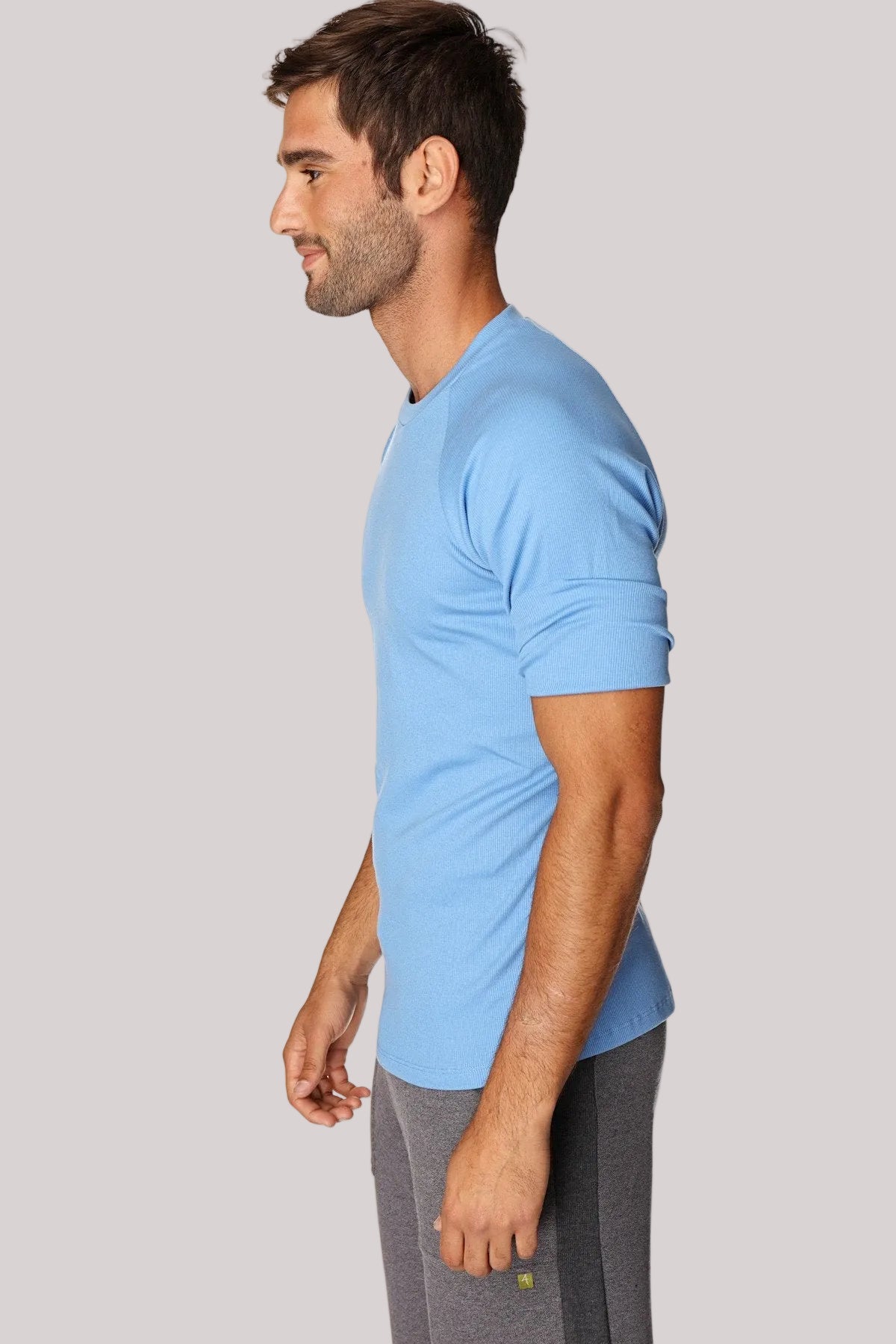 Hybrid Raglan Crew-Neck Tee – Ice Blue