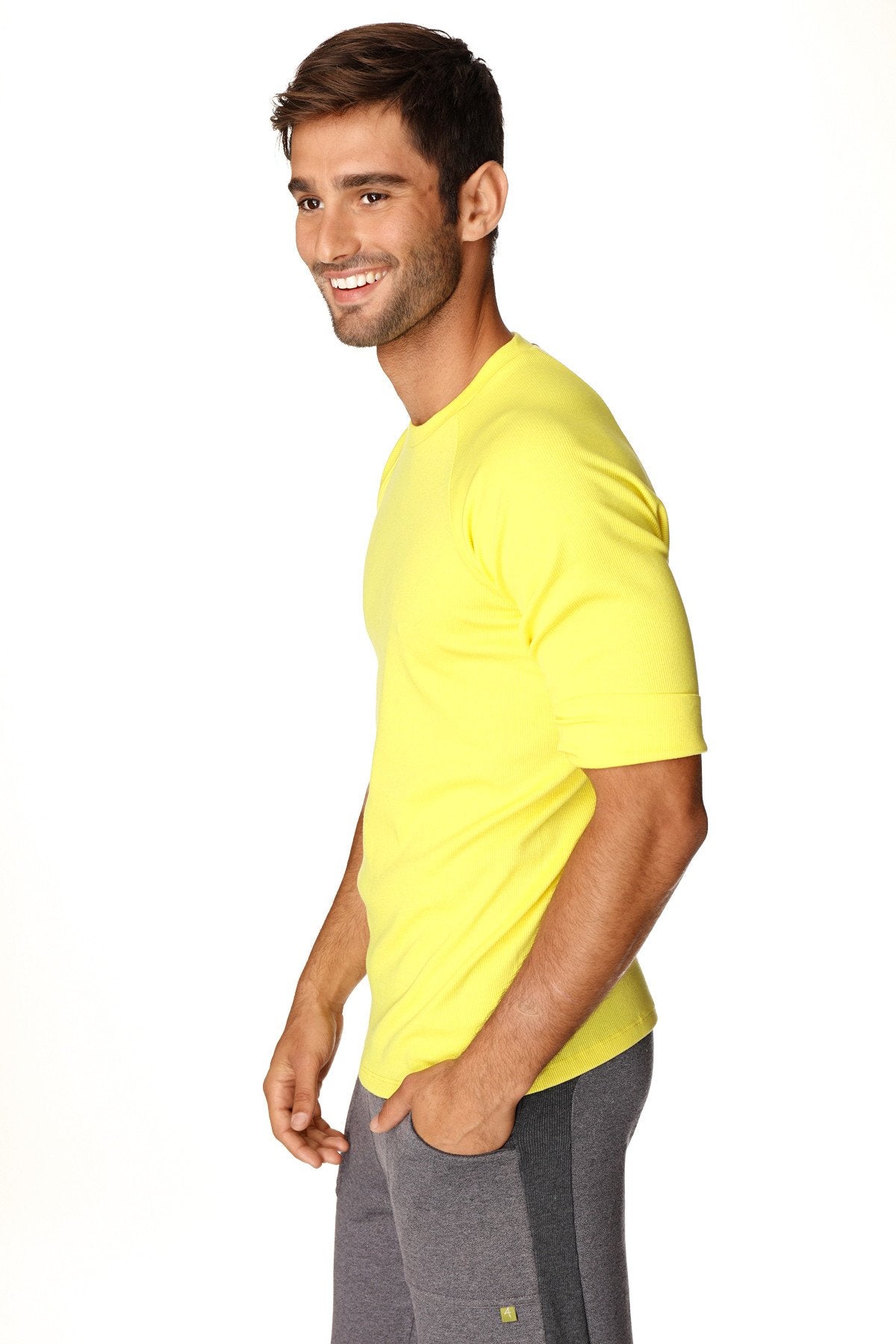 Hybrid Raglan Crew-Neck Tee – Yellow