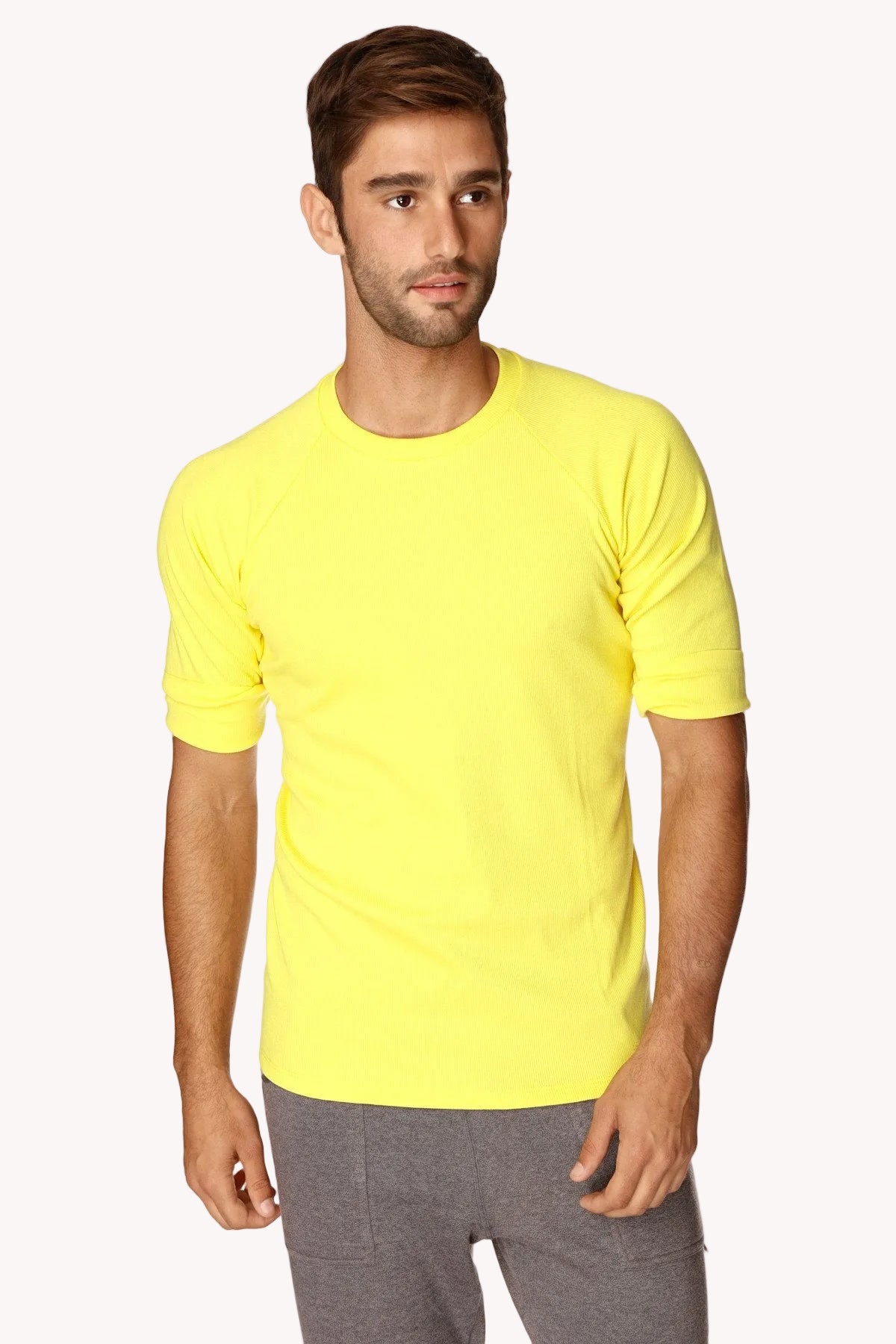 Hybrid Raglan Crew-Neck Tee – Yellow
