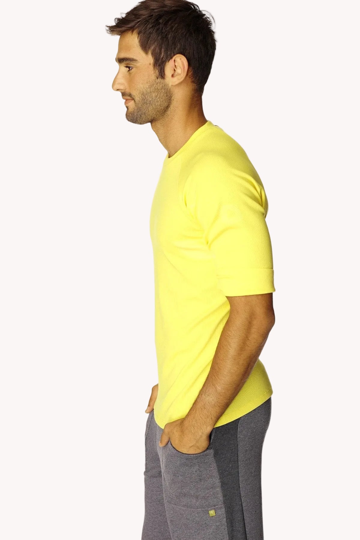 Hybrid Raglan Crew-Neck Tee – Yellow