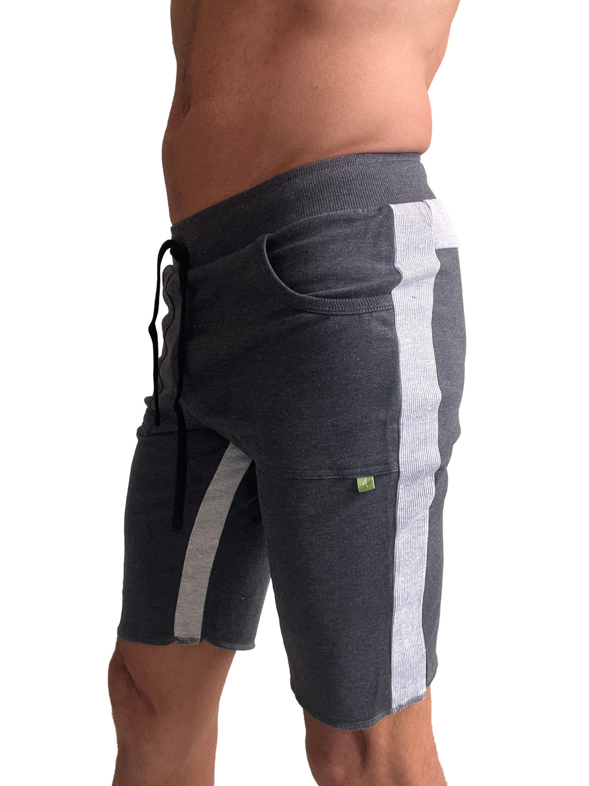Eco-Track Cut-Off Yoga Shorts – Charcoal/Grey
