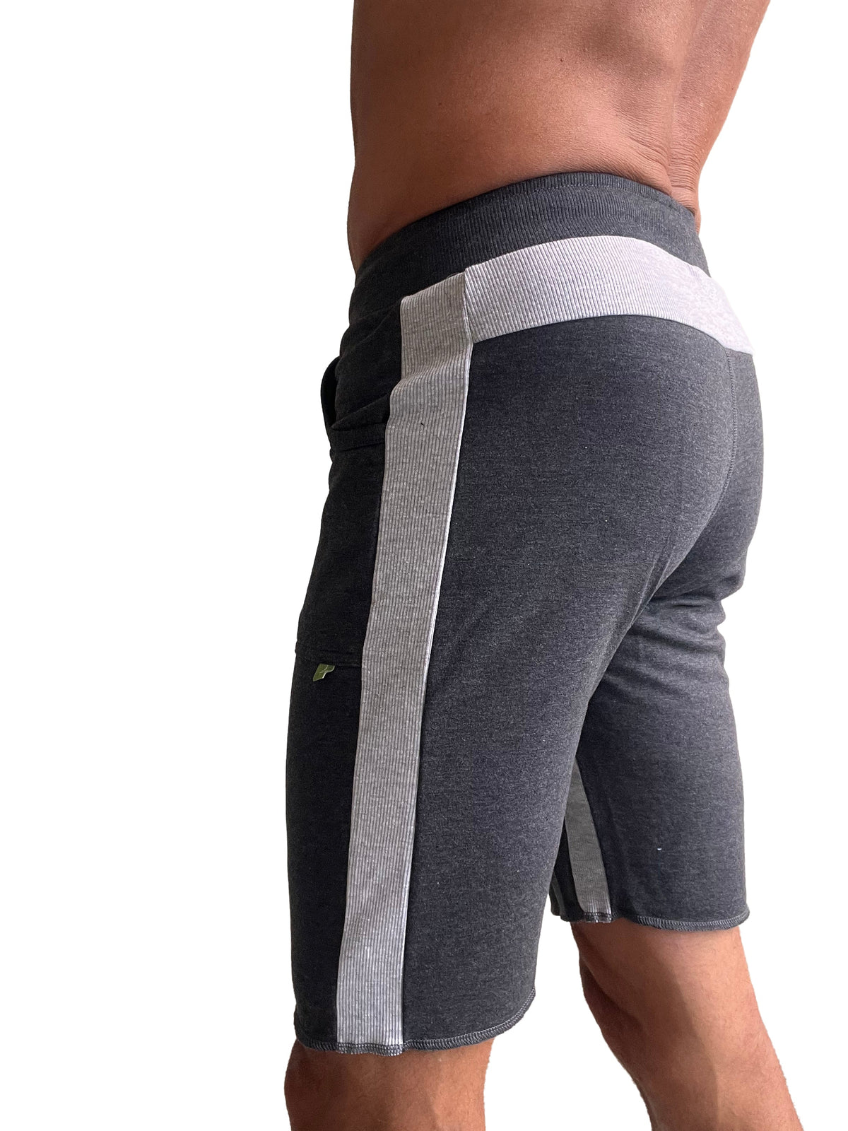 Eco-Track Cut-Off Yoga Shorts – Charcoal/Grey