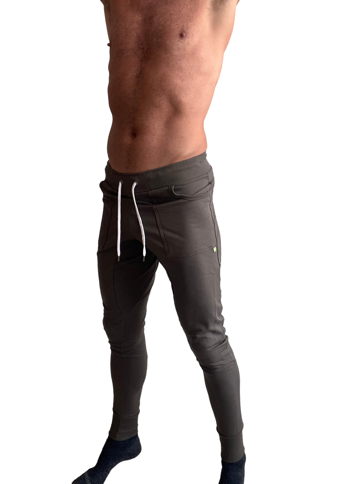 Long Cuffed Yoga Joggers – Army Green