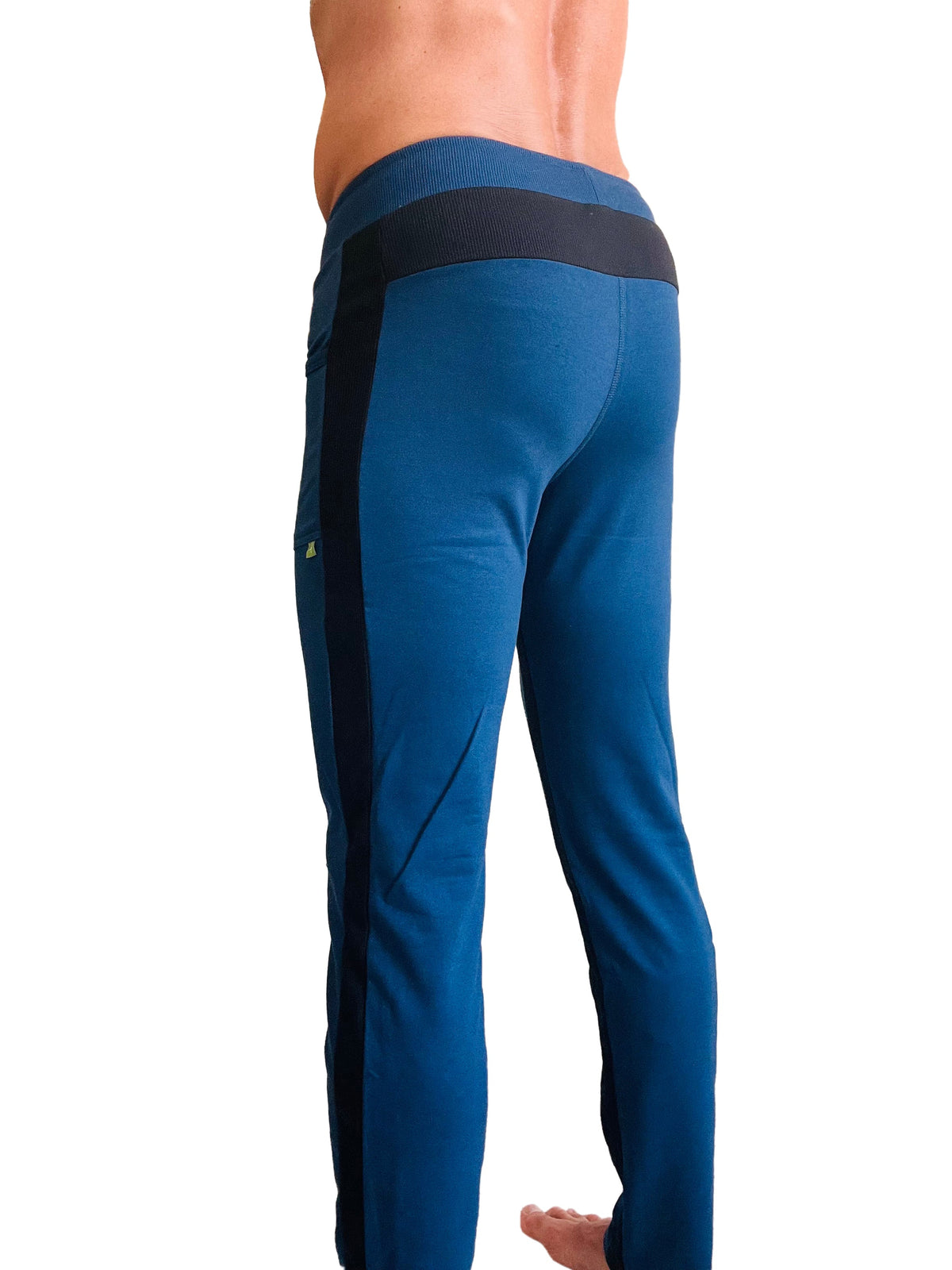 Eco-Track Yoga Sweatpants – Royal Blue with Black