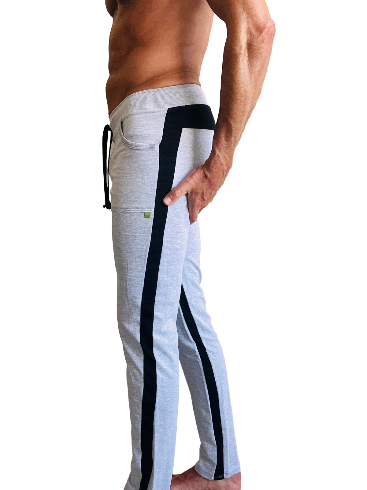 Eco-Track Yoga Sweatpants – Heather Grey/Black