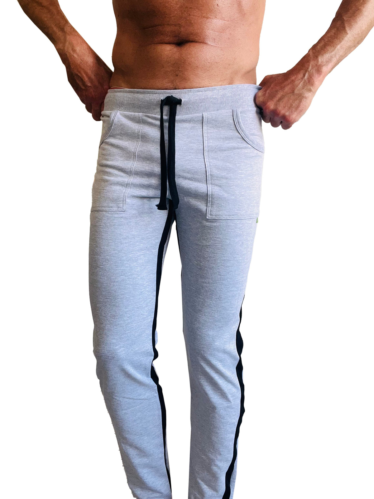 Eco-Track Yoga Sweatpants – Heather Grey/Black